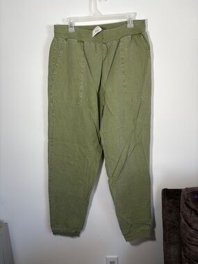Vtg Crazy Shirts Hawaii 100% Cotton Olive Green Men's Casual Utility Pants-XL